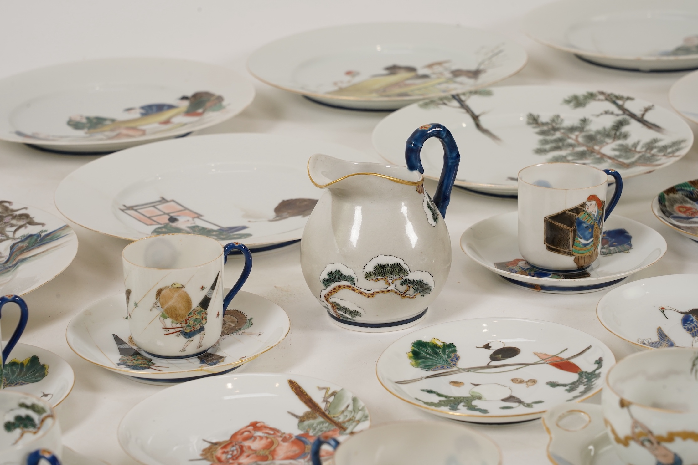 Shoko Takebe for Thomas B. Blow, a fine Japanese eggshell porcelain tea and coffee set, dated 1905
